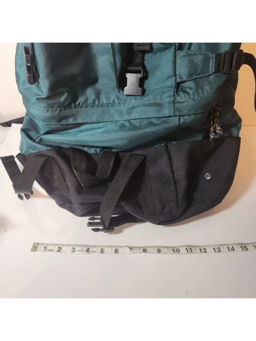Spalding Vintage Internal Frame‎ Hiking Backpack Teal Black Camping Rucksack